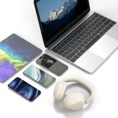 Kufje wireless Dudao X22 Max, Bluetooth, ANC, bezhë
