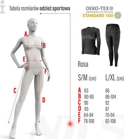 Set i brendshëm termik Nils Rosa, për femra, madhësia S M, rozë