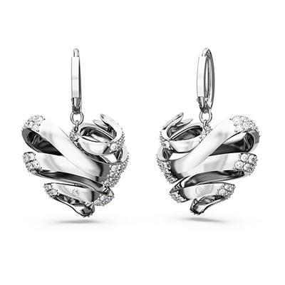 Vathë për femra Swarovski, të argjendtë/transparent