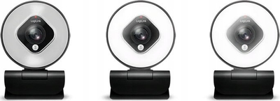 Webcam LogiLink UA0384, Full HD 1080p, me dritë rrethore, i zi e bardhë