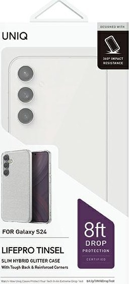 Këllëf telefoni UNIQ LifePro Xtreme Tinsel për Samsung Galaxy S24, i hollë, i tejdukshëm me shkëlqim