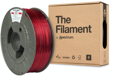 Filament 3D Spectrum The Filament TF-24028, PETG, 1.75mm, 1kg, transparent i kuq