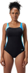 Kostum banje për femra Speedo LunaLustre, shaping, i zi turquoise