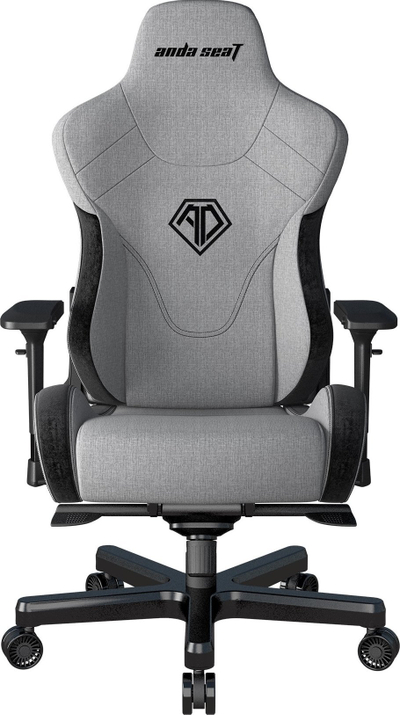 Karrige gaming AndaSeat T-Pro II, ergonomike, pëlhurë, gri e zezë