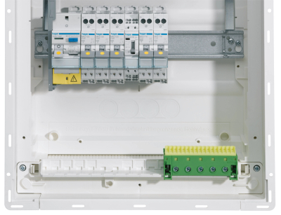 Ormani shpërndarës hibrid Hager Volta VU601PLH, 12 module, i bardhë