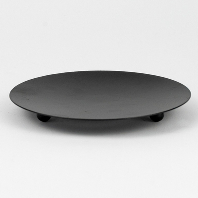 Mbajtëse qiriu Home Styling Candle Coaster, metal, 12 cm, e zezë
