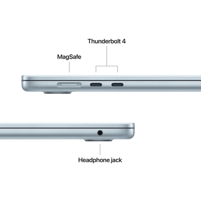 Apple MacBook Air, 15.3", M4 10-core, 16GB, 512GB SSD, 10-core GPU, Sky Blue