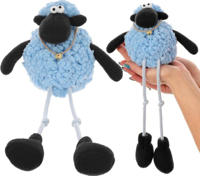 Figurë dekorative Saska Garden Sitting Lamb, set 10cm 25cm, qengj ulur, blu