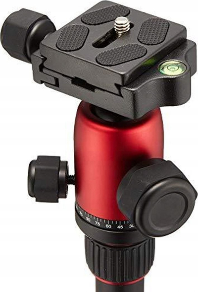 Tripod fotografik Manfrotto Element Traveller MKELES5RD-BH, me kokë top, i vogël për udhëtime, i kuq