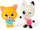 Set figurina lodrash Spin Master Gabby's Dollhouse Pandy Paws dhe Chumsley, 2 aksesorë, shumëngjyrëshe