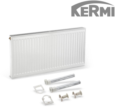 Radiator me valvul Kermi therm-x2 Profil-V, tip 12, 500x500 mm, i bardhë