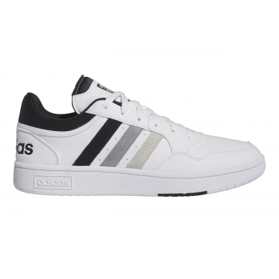 Патики Adidas Hoops 3.0 Low Classic Vintage, синтетички, гумен ѓон, бели
