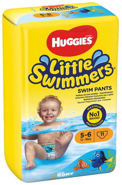 Pelena të notit Huggies® Little Swimmers 5-6 (12-18 kg, 11 copë)