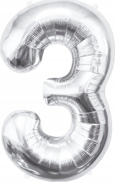 Balon folie Godan BC, numri 3, 85cm, argjendi