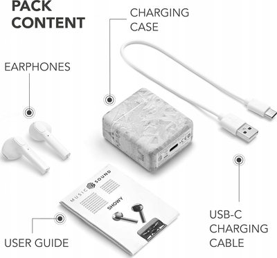 Kufje Bluetooth TWS Cellularline Ms, me kuti karikimi, pa tela, ngjyrë e zezë