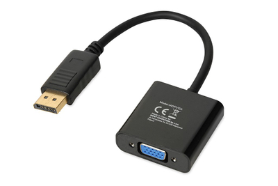 Adapter video iBOX IADPVGA, DisplayPort në VGA, Full HD, i zi