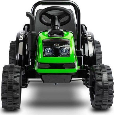 Traktor elektrik për fëmijë Toyz Hector, me rimorkio, LED, jeshil