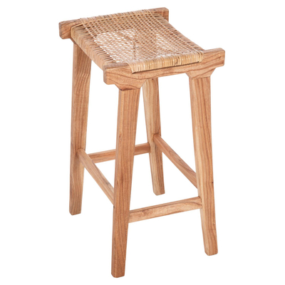 Stol mesatar druri mindi & ulëse rattan 40×35×66 cm (HM9382.11)
