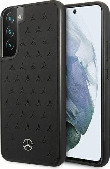 Këllëf telefoni Mercedes MEHCS22MPSQBK për Samsung Galaxy S22+, lëkurë natyrale, i zi