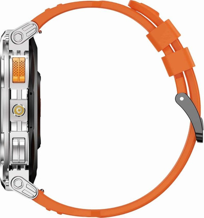Orë inteligjente Gravity GT23 4, ekran 1.85", Bluetooth, argjendi me rrip i zi
