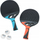 Set pingpongu Cornilleau Tacteo Duo Outdoor 455350, 2 paleta, 3 topa, shumëngjyrësh