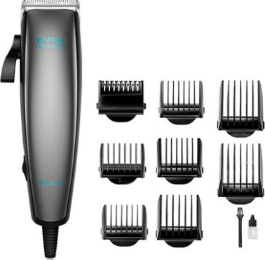 Makineri prerëse flokësh Cecotec Bamba PrecisionCare Power Blade Titanium, bateri litium, krehra rregullues, e zezë argjend