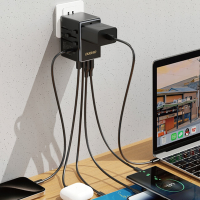 Karikues udhëtimi Dudao A35Pro, 35W, 3x USB C 2x USB A, i zi