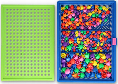 Lodër mozaik DIY Z6234, 31 x 30 cm, kunja plastike shumëngjyrëshe, jeshile