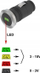 Indikator karikimi baterie DEFA 701758, 12V, me LED, i zi