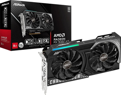 Kartë grafike Asrock Radeon RX 9060 XT Challenger, 8GB GDDR6, OC, e zezë