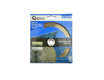 Disk prerës diamant Diamond Blade 125, për fazetim dhe gërryerje gres, 125mm, M14