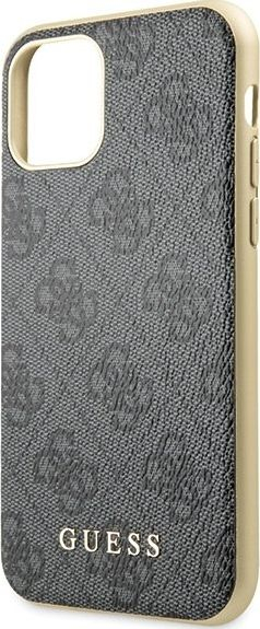 Kapak telefoni Guess 4G për iPhone 11 Pro, GUHCN61G4GG, gri me ar