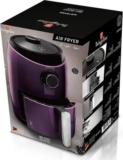Fritezë me ajër të nxehtë Berlinger Haus BH-9207, 1350W, Purple Metallic Line, vjollcë metalike