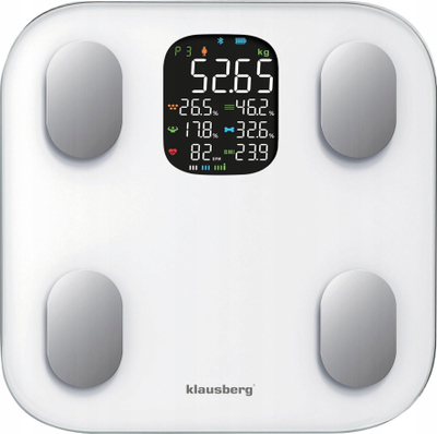 Peshore banjoje inteligjente Klausberg KB-7855, Bluetooth, iOS Android, e bardhë