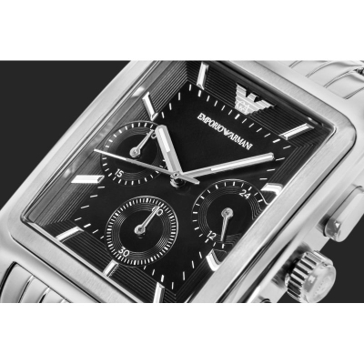 Рачен часовник Emporio Armani AR11751 Diego, хронограф 50mm, не’рѓосувачки челик, со црна бројчаник