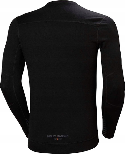Bluzë termike Helly Hansen Workwear Lifa Merino Crew Neck, me mëngë t’gjata, për burra, e zezë