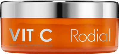 Disqe pastruese fytyre Rodial Vit C Brightening, me vitaminë C, për shkëlqim dhe eksfolim