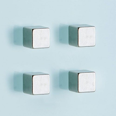 Magnetë kube Zeller, set 4 copë, 1x1x1 cm, ngjyrë çeliku