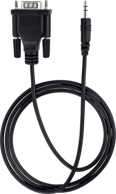 Kabllo serial StarTech.com DB9 mashkull në 3.5mm, 1m, RS232, e zezë