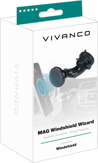 Mbajtëse makine MAG Windshield Wizard, magnetike MagSafe, për xham, e zezë