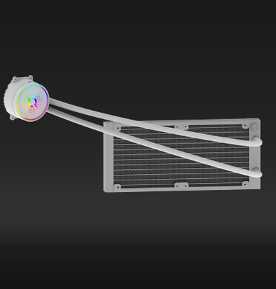 Ftohës procesori Aquarius 240 AIO, radiator 240 mm, ARGB, i bardhë