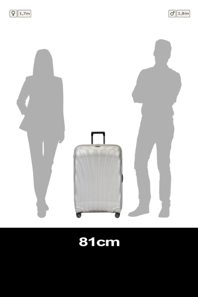 Valixhe Hard Me 4 Rrota Samsonite C-Lite 81/30 Ngjyrë Perlë / Off-White