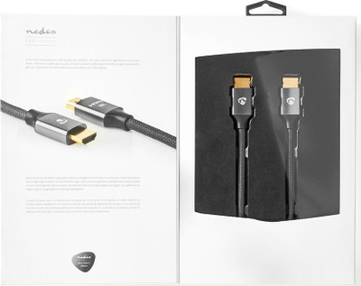 Kabllo HDMI Nedis Profigold Ultra High Speed, 2m, 8K 60Hz, gri metalike