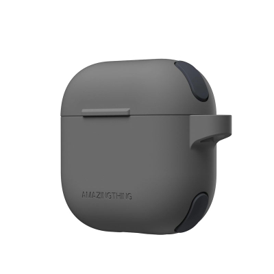 Заштитна кутија AmazingThing Omni Case за AirPods 4, TPU, поддржува безжично полнење, црна