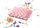 Jastëk termik me bërthama qershie Cherry, modeli Cherry Pink, rozë