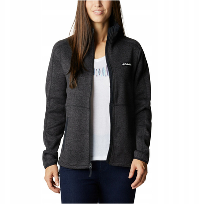 Bluzë polar Columbia Sweater Weather Full Zip Fleece W, poliestër, me zinxhir të plotë, e zezë