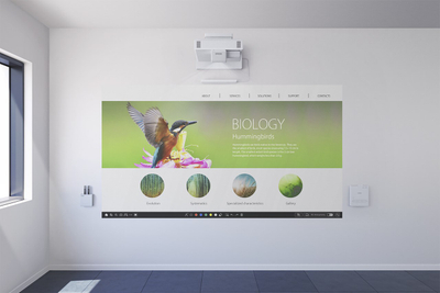Projektor interaktiv Epson EB-1485Fi, 100-155", Full HD, i bardhë