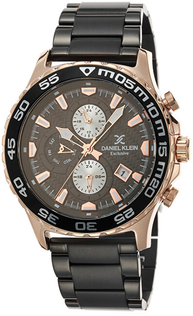 Orë për meshkuj Daniel Klein Exclusive DK12472-3, e zezë