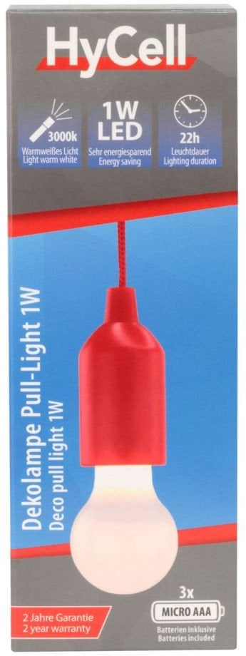 Dritë kampingu HyCell Pull Light PL 1600-0176, LED, 25 lm, e kuqe