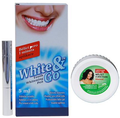 Set për dhëmb të bardhë Eva Cosmetics  White & Go  Zbardhues 5ml & Pastë dhëmbësh    55 g